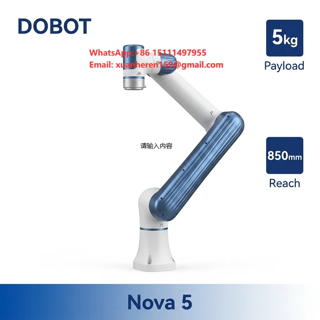 For Nova5 Industrial Collaborative Robot Arm with Motor & PLC Core Components Aluminum Construction