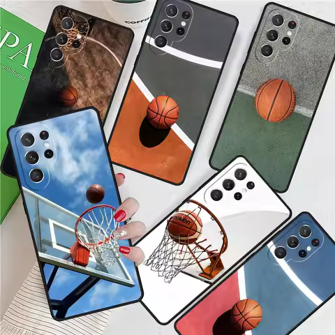 Basketball basket For Samsung Galaxy S24 Ultra S21 S22 S8 S9 S10E Note 10 20 Plus FE S23 Phone case Cover Coque