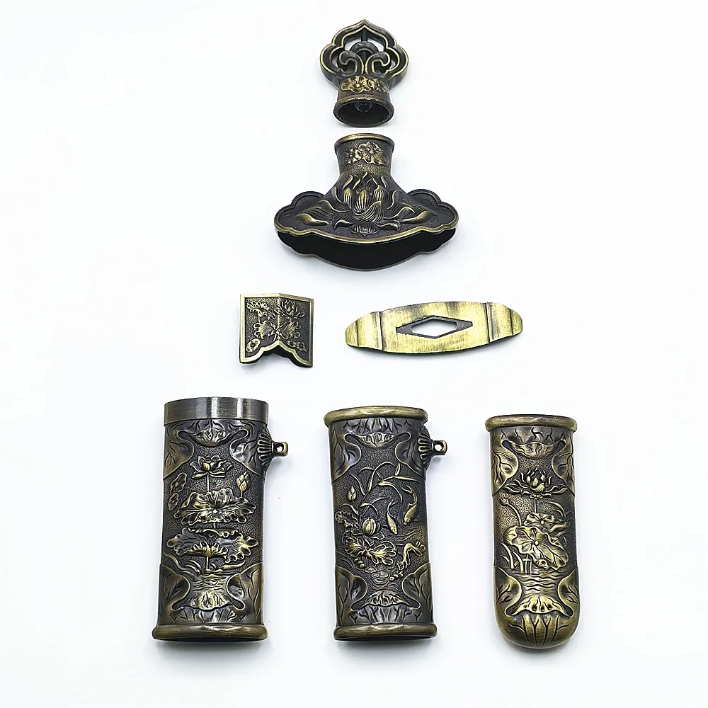 A Set lotus leaf Theme Alloy Fittings For Chinese TaiJi/WuShu Jian Qing Dynasty Tai Chi KungFu Dao Sword Nice Metal Crafts Acces