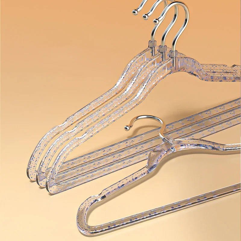 Transparent Acrylic Clothes Hanger Racks Wardrobe Hangers Clothes Drying Rack Clothing Hangers Closet Wardrobe Organizer 1PC