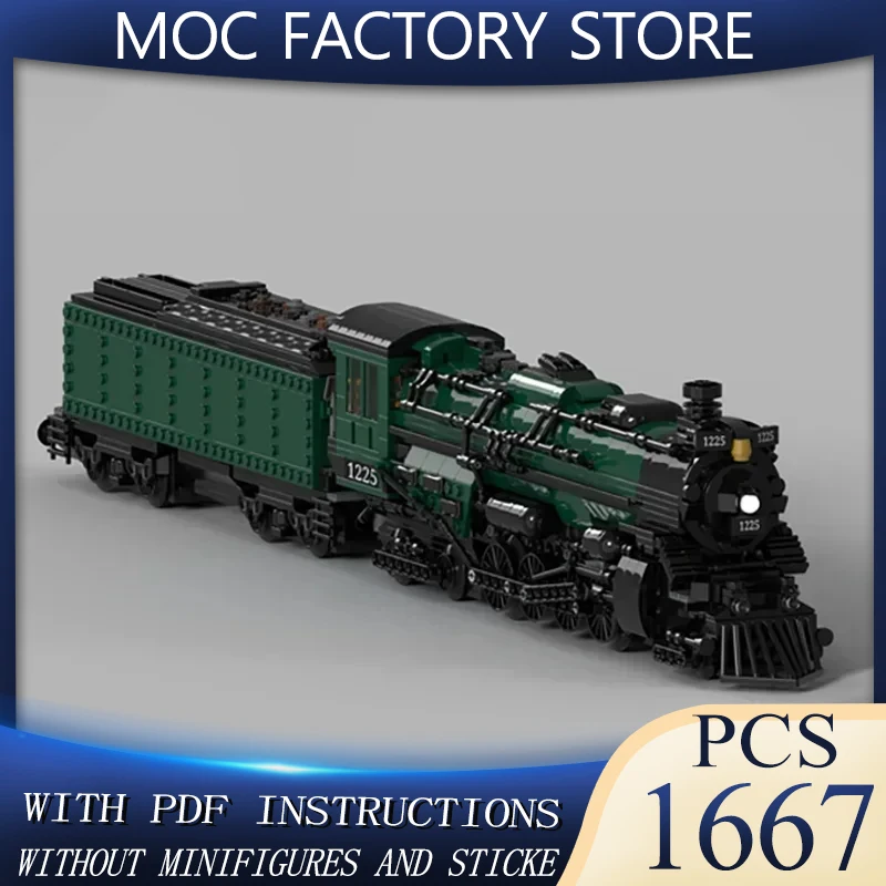

Moc Building Bricks Steam Locomotive and Coal Train Model Technology Modular Blocks Gift Christmas Car Toy DIY Sets Assembly
