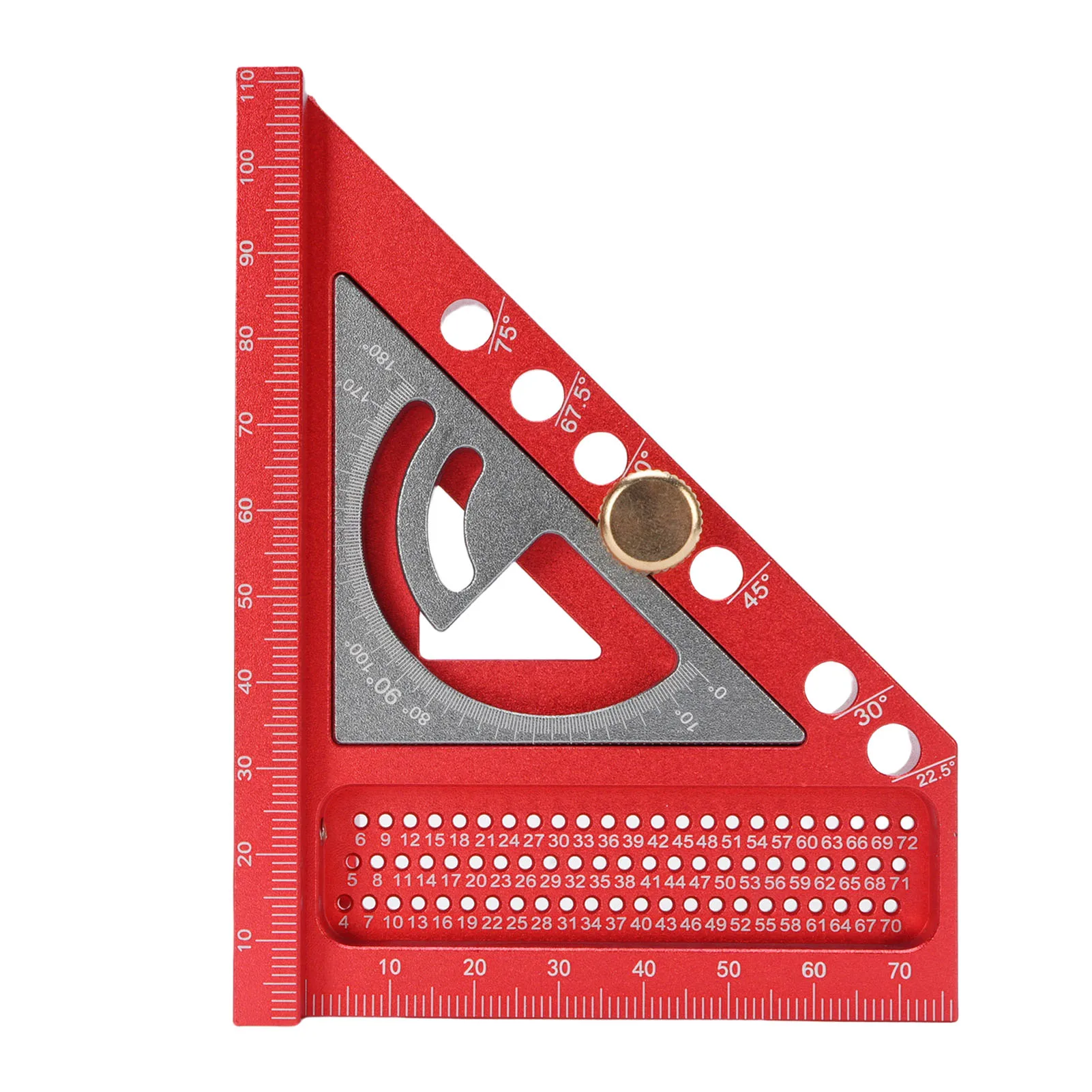 

Измерительная линейка Carpenter Hard Wearing Scale 3D Multi Angle из анодированного алюминиевого сплава высокой твердости для мастерской