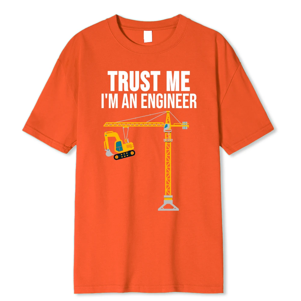 Turst Me, I Am An Engineer Print Printing Clothes Men Loose Oversize T-Shirts Summer Tshirts Cotton Fashion T-Shirt Loose Tops