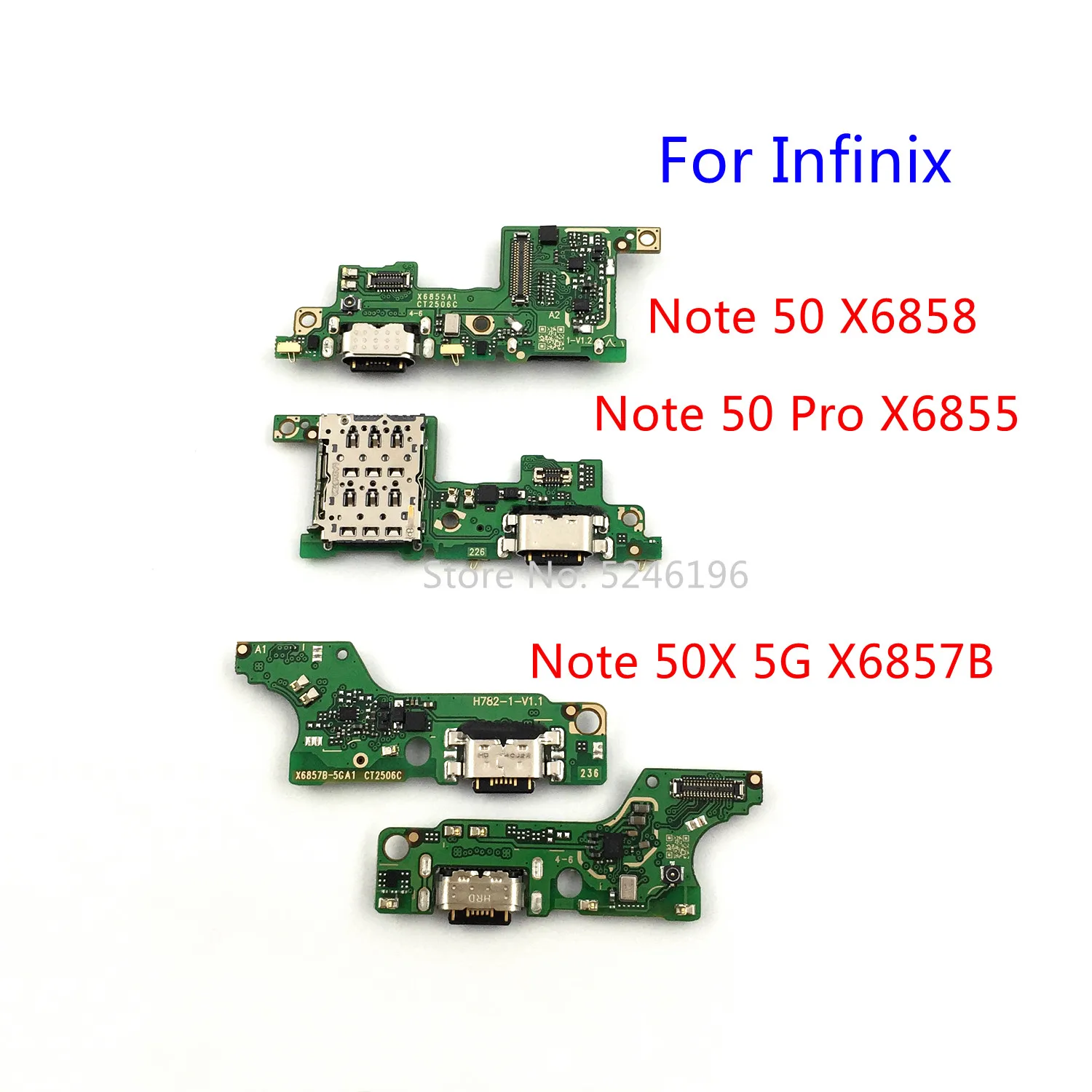 1pcs USB Charging Port Charger Base Connector For Infinix Note 50 X6858 Infinix Note 50 Pro X6855 Infinix Note 50X 5G X6857B