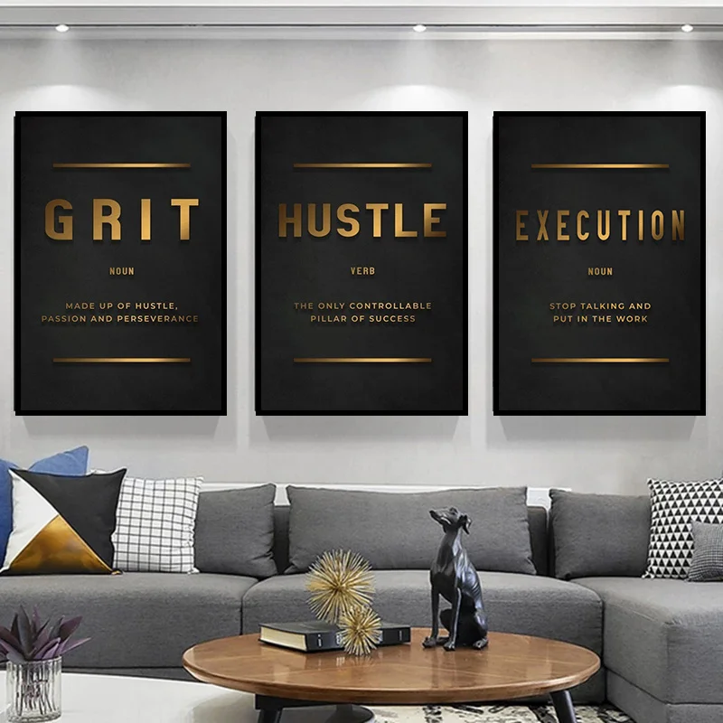 Motivational English Inspirational Quotes Posters and Prints Modern Artwork Words Canvas Painting Wall Art Pictures Office Decor