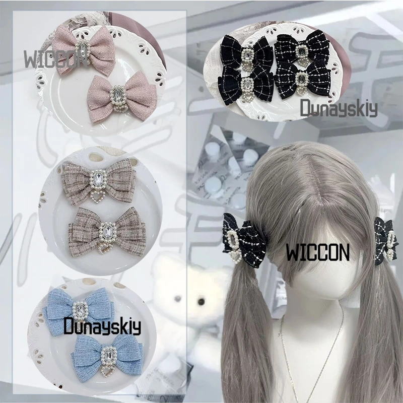 Jirai Kei Kawaii Massenhergestellt Love Bow Haarspange Haarschmuck Damen Mädchen Cosplay Requisiten Vintage Japanisch Halloween Weihnachten