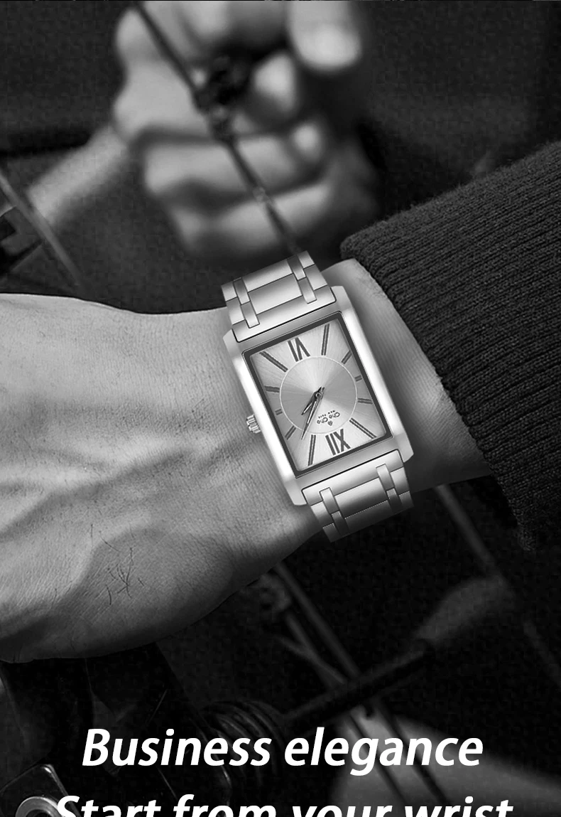 Che Che Square Couple Watches Stainless Steel Band Fashion Date Calendar Male Reloj Hombre Waterproof Quartz Watch For Man Women