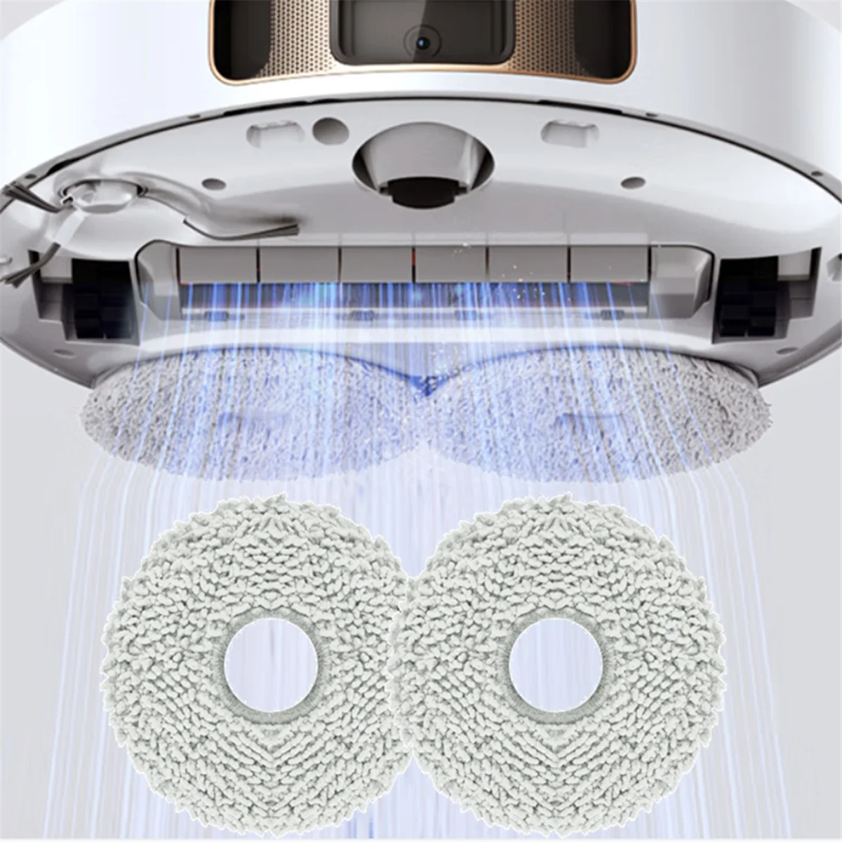 12PCS Mop Rag for Dream Bot L10S Pro L10S Ultra L20 Ultra X20 Pro X30 X30 Pro L30 Ultra S10 / S10 Pro Robot Vacuum Parts