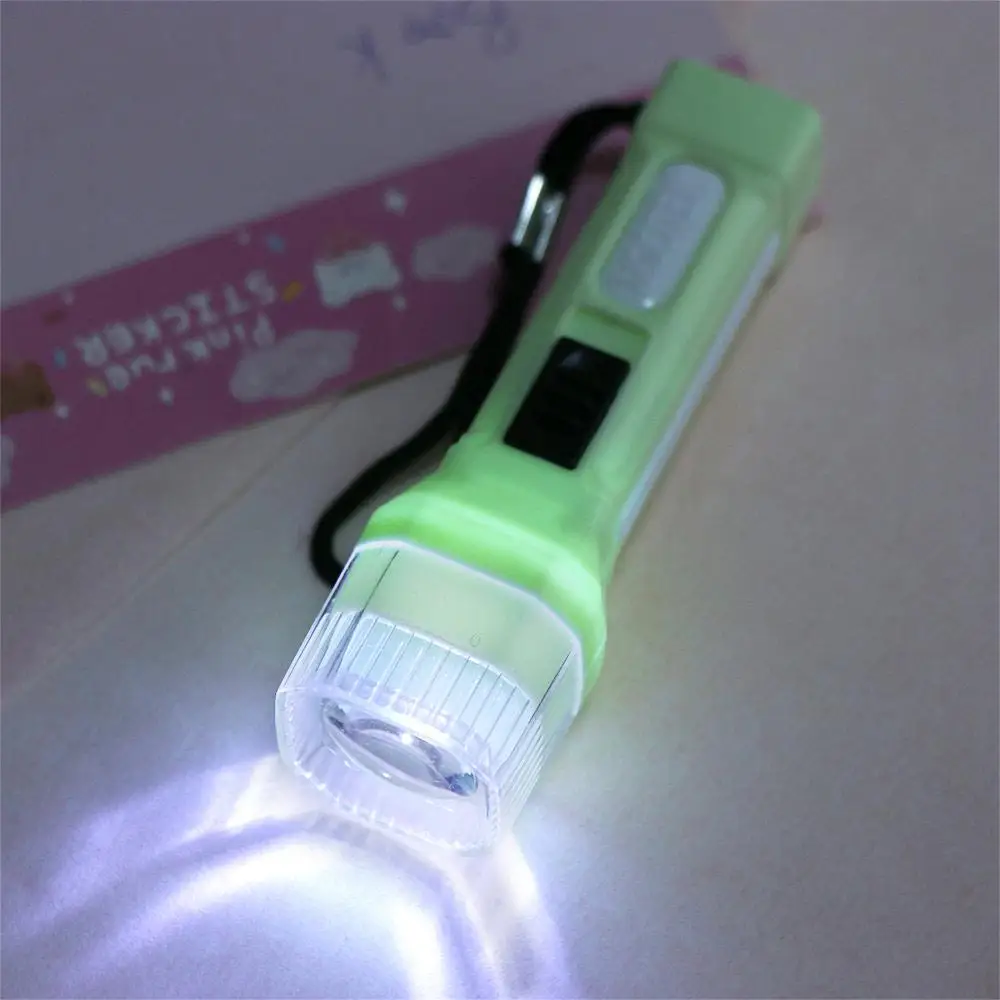 LED Flashlight Lamp Plastic With Hanging Rope Keychain Light Mini Strong Light Pen Light Stairs Emergency Lighting