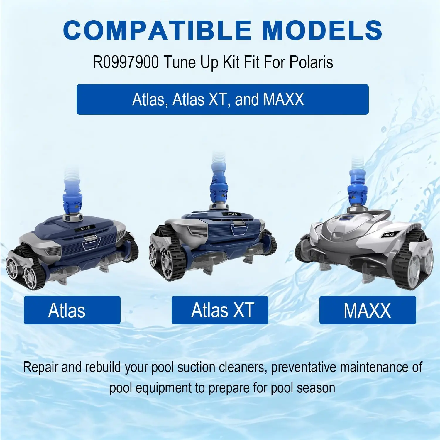 ANX R0997900 Wartungs- und Reparatur-Ersatzteile für Polaris Atlas, Atlas XT, MAXX Poolreiniger, mit Motorbaugruppe – Detail 5