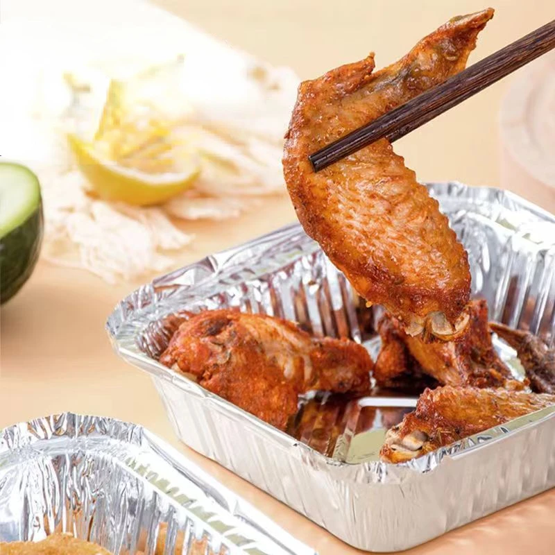 20Pcs Aluminum Foil Trays 1350ml Large Capacity Non-Stick Baking Pans Food Grade BBQ Bowl Disposable Container Packaging Box