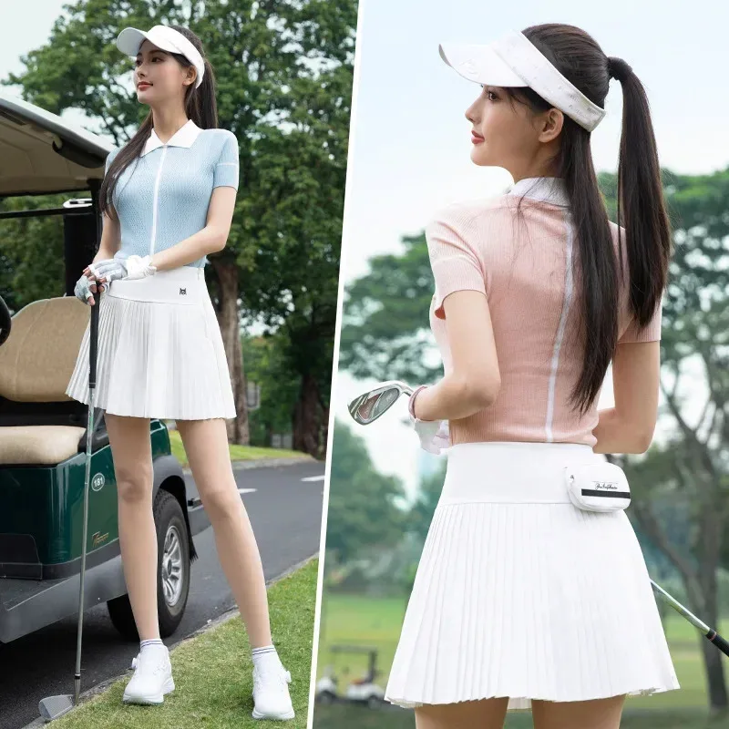 

PGM Golf Women's T Shirts Spring/Summer Tennis Trainning Polo Top YF801