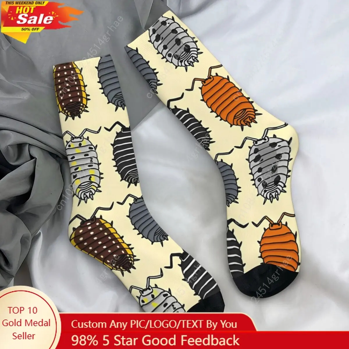 

Isopods Insect Socks Animal Fashion Stockings Women Men Soft Outdoor Socks Winter Graphic Non Slip Socks