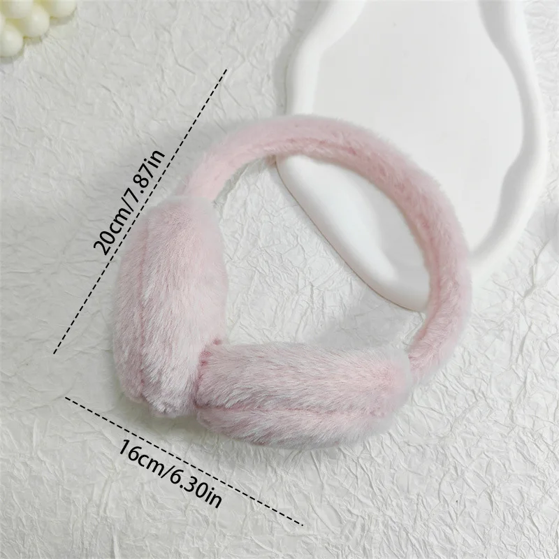 Winter new ear muffs simple versatile plush solid color ear warmer anti-cold warm ear protection men and women