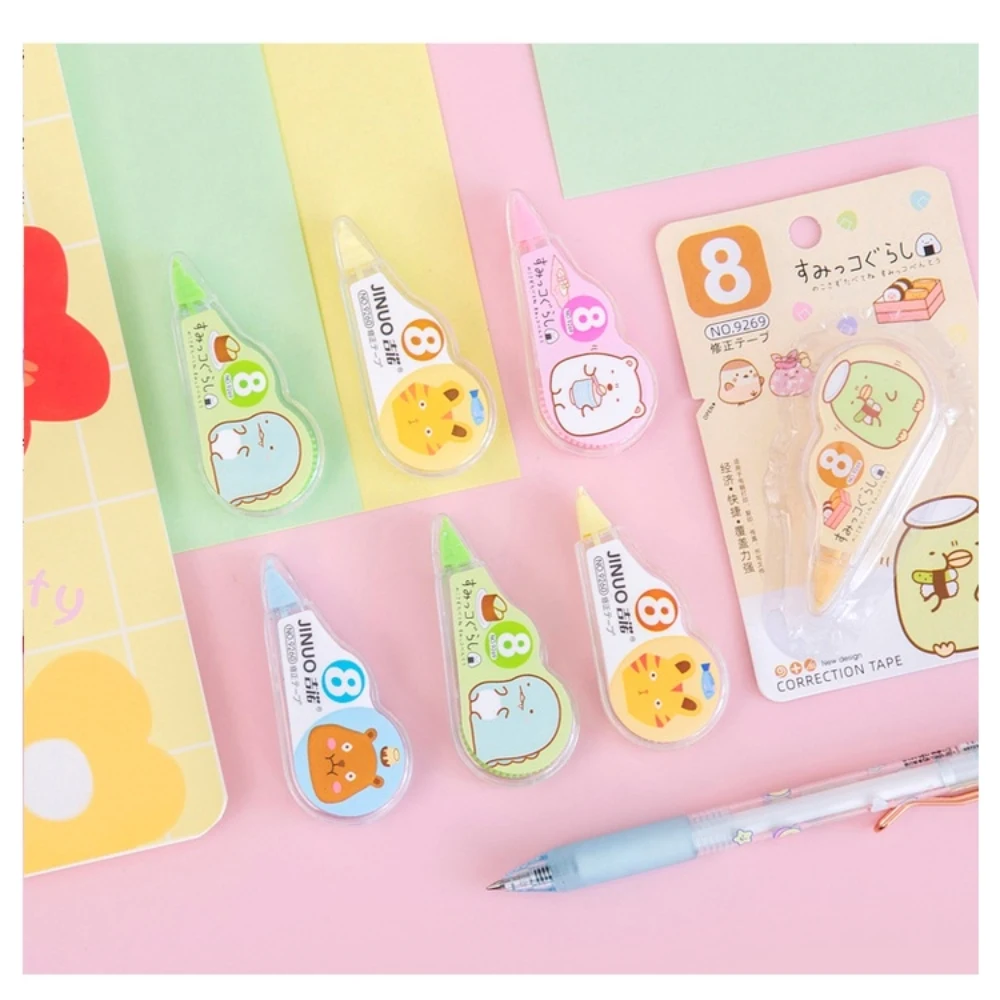 Correction Tape Cartoon Animal Series Simple Cute Refreshing Correction Tape Smooth Not Easy to Break Creative Stationery