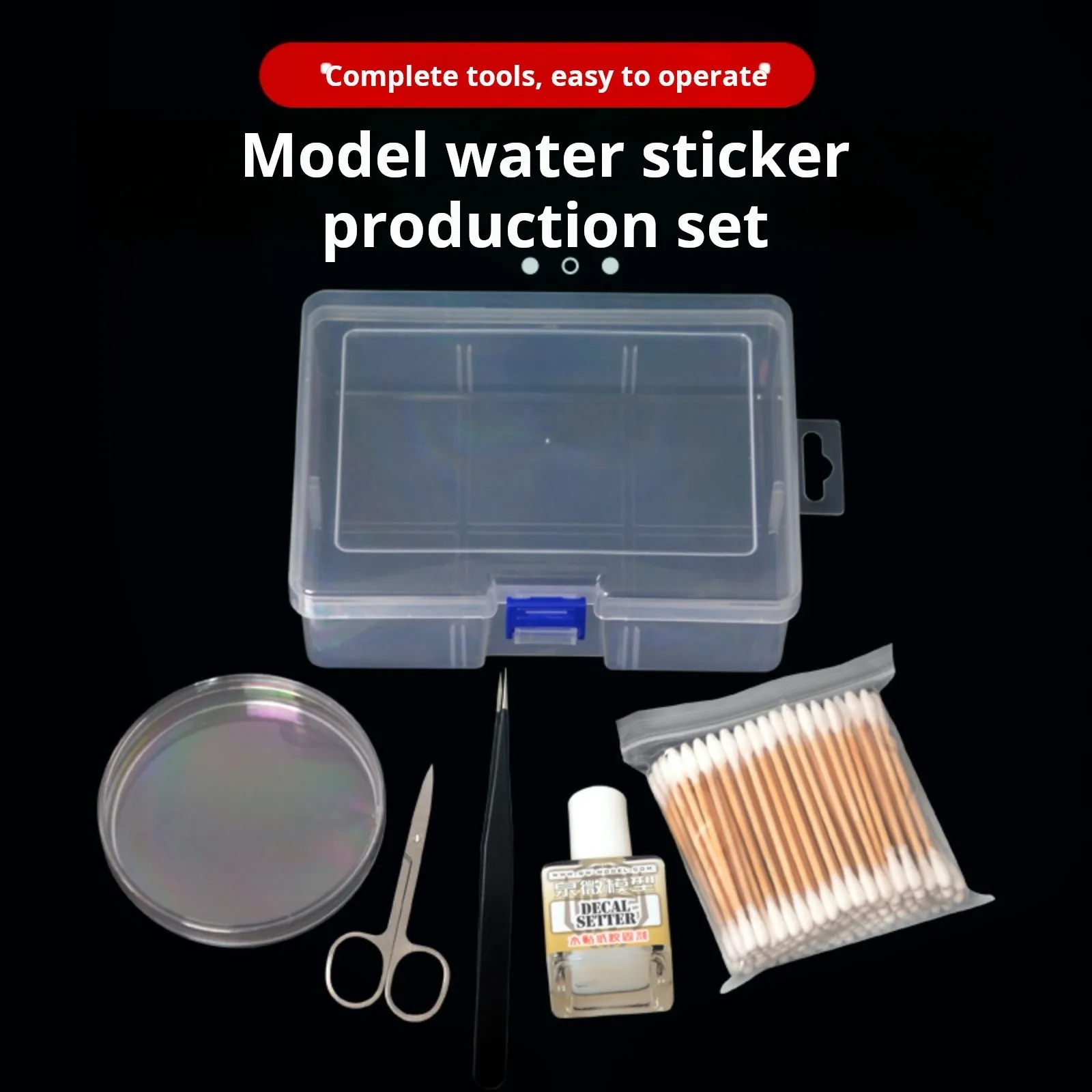 

6Pcs Precision Model Water Decal Tools Kit for Gundam Mecha Military Model Making Tweezers Softener Scissors Set Hobby DIY