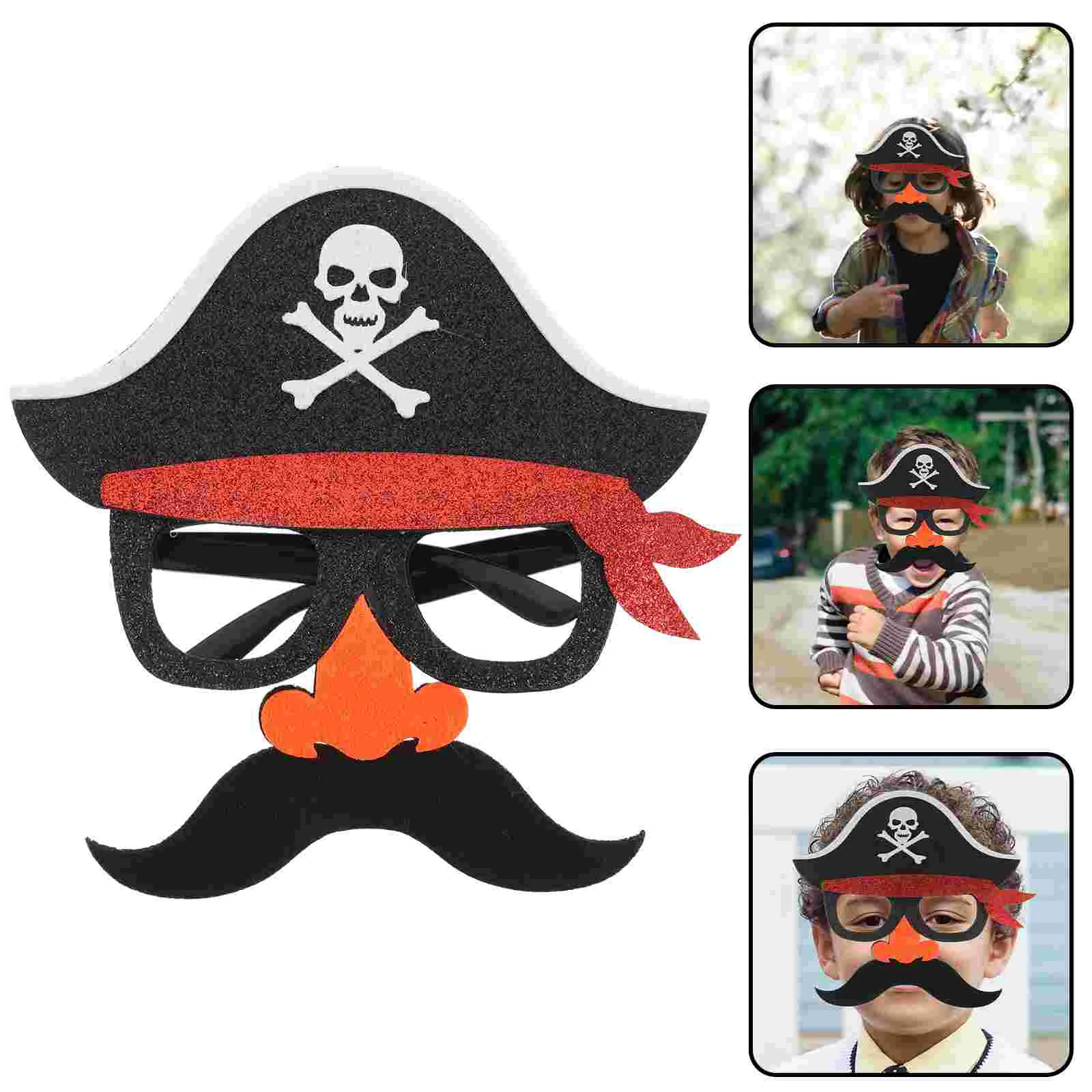 Felt Pirate Eye Mask Women's Couple Costumes for Adults Hat Birthday Decoration