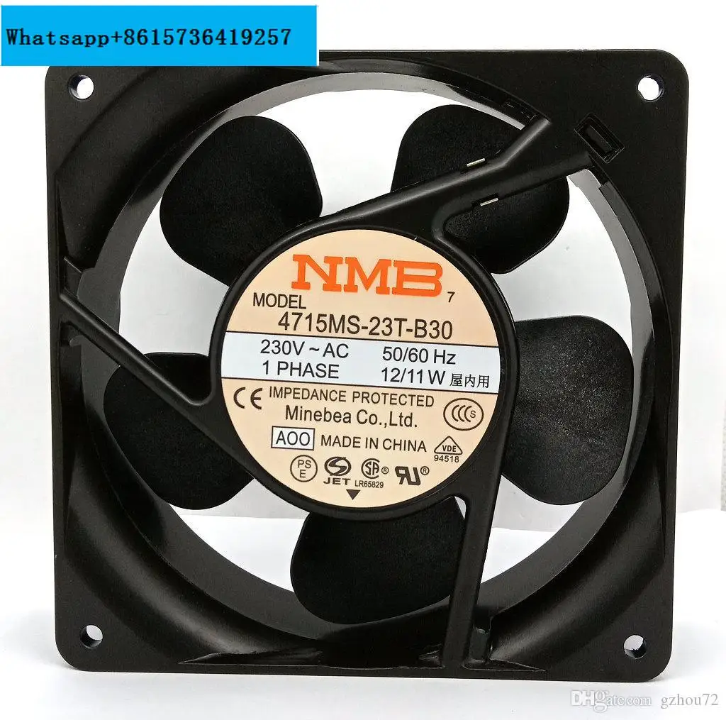 

Cooling Fan 4715MS-23T-B50 4715MS-23T-B30 H00/A00 AC 230V 120*120*38MM for inverter UPS power supply cabinet