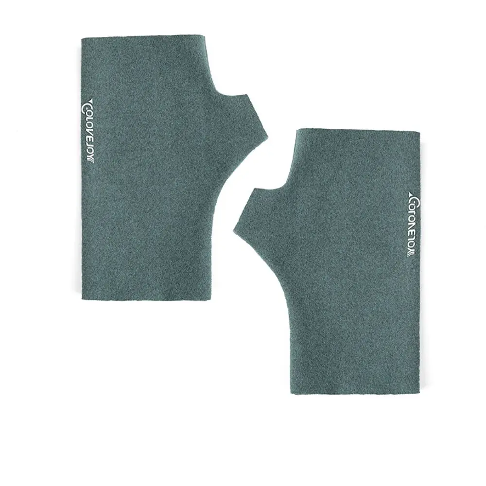 

Fashion Thin Solid Color Outdoor Cloth Cold Proof Warm Gloves Half-finger Fingerless Gloves Women Mittens