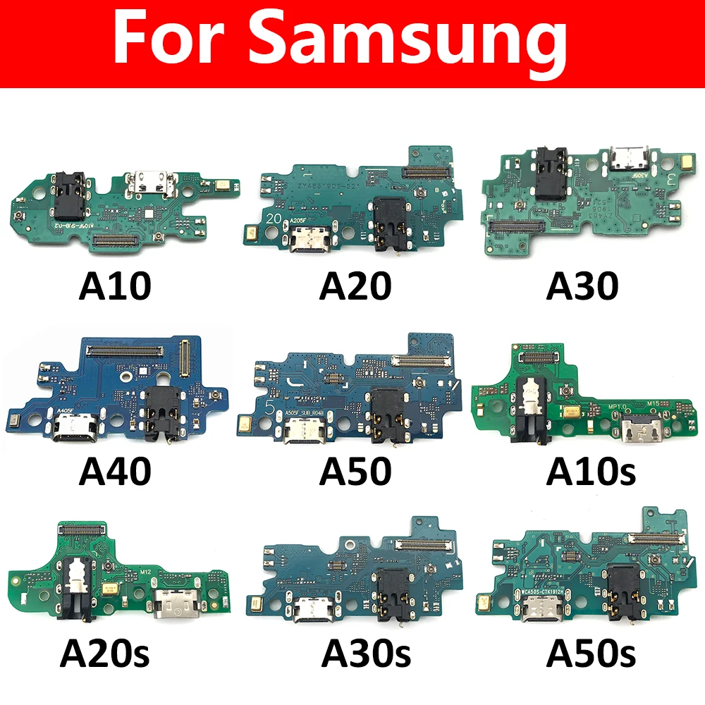 USB Charging Port Connector Board Flex Cable For Samsung A10 A10S A20 A20S A21S A30 A30S A40 A50 A50S A750 Replacement Parts