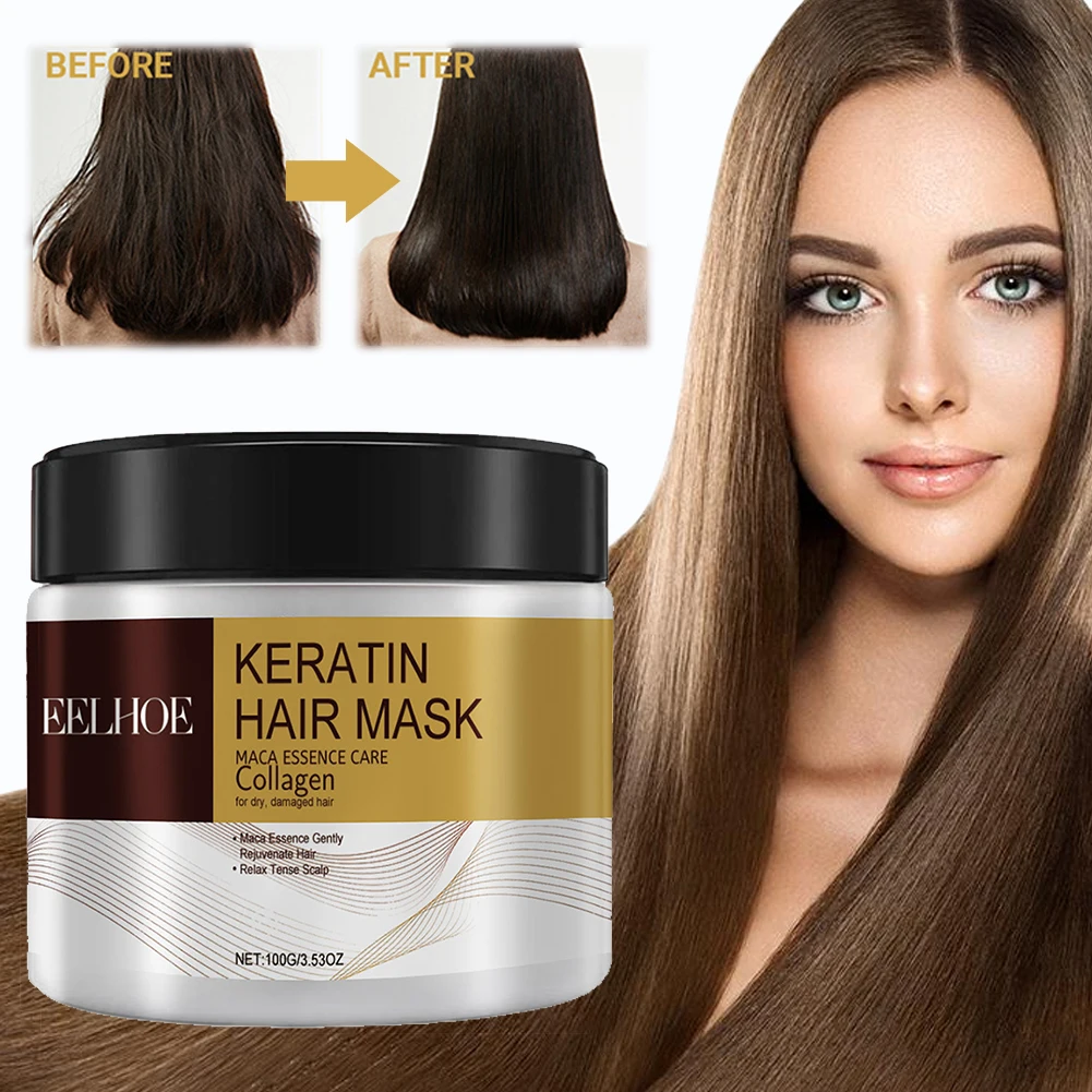 100g Keratin Haarmaske Haars pülung Tiefen konditionierende Haarmaske pflegende Haarmaske für trockenes und strapaziertes Haar