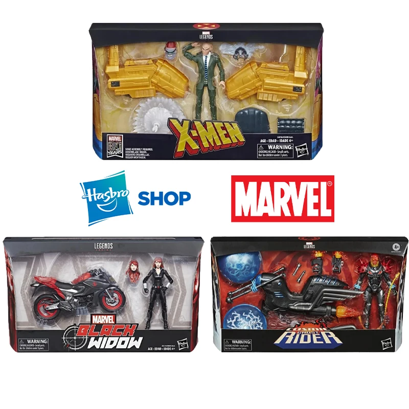 Hasbro Genuine Marvel Legends Professor X Ghost Rider Black Widow Motorcycle Action Figure Model Toys for Boys Gifts 6In