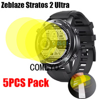 5PCS Pack For Zeblaze Stratos 2 Ultra Smart watch Screen Protector Soft Film Ultra Thin Cover HD TPU Scratch Resistant