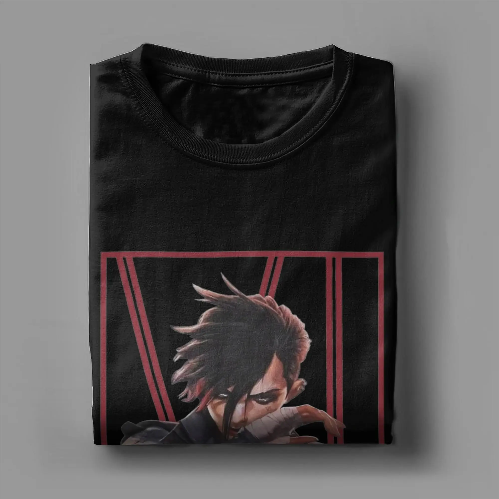 تي شيرت Vi Viktor Arcane للرجال والنساء مطبوع عليه رسومات جرافيك تي شيرت jinx Arcane ملابس قطنية 100% #2