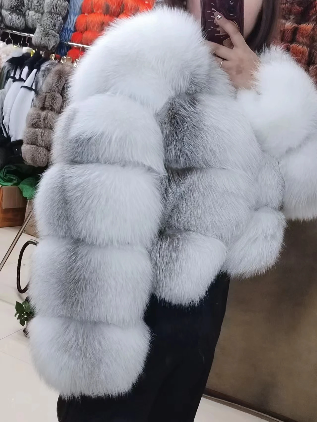 2023 Winter New Warm North American Fox Whole Leather Genuine Fur Fox Fur Jacket Women's Short Style