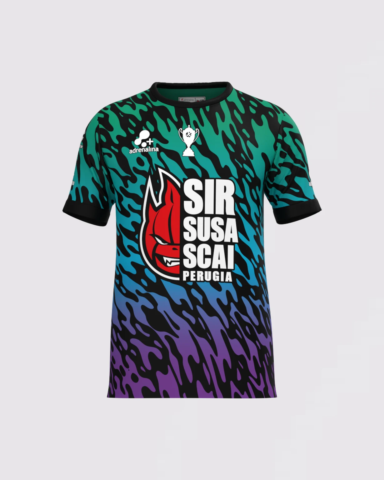 2025/26 Mens Sir Susa Scai Perugia Volleyball Pre Jersey Short Sleeve T-Shirt Team Uniform Breathable Quick Dry Training Tops