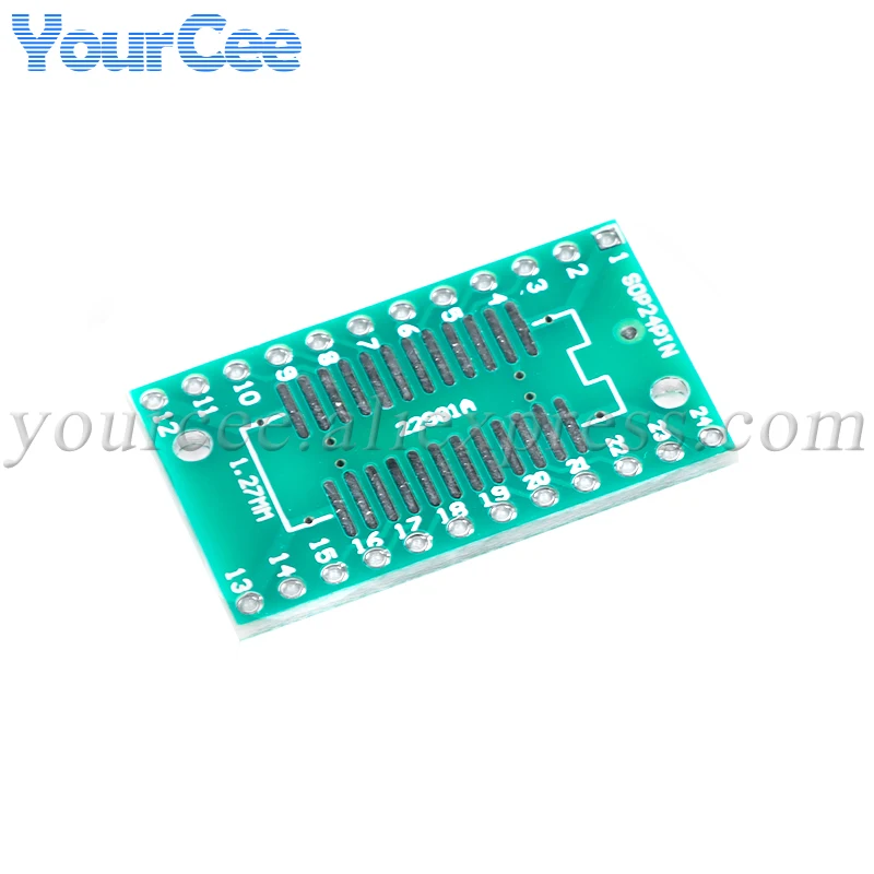 20pcs/5pcs SOP24/SSOP24/TSSOP24 to DIP24 0.65/1.27mm Transfer Board Adapter PCB Pinboard Pin IC Test Plate