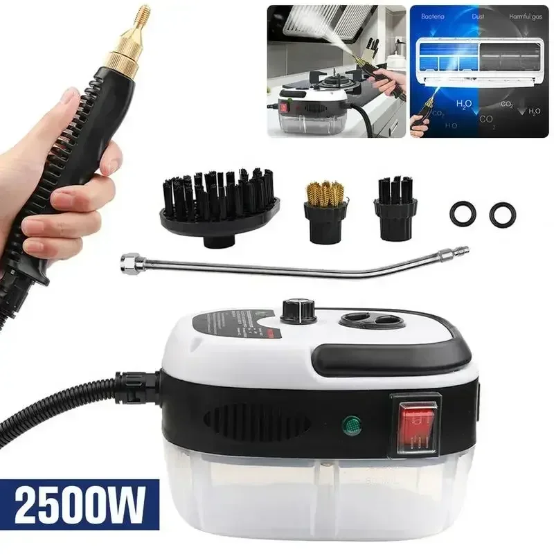 Limpador a vapor 2500W, limpador a vapor para carros, vapor pressurizado portátil de alta temperatura de 2500W