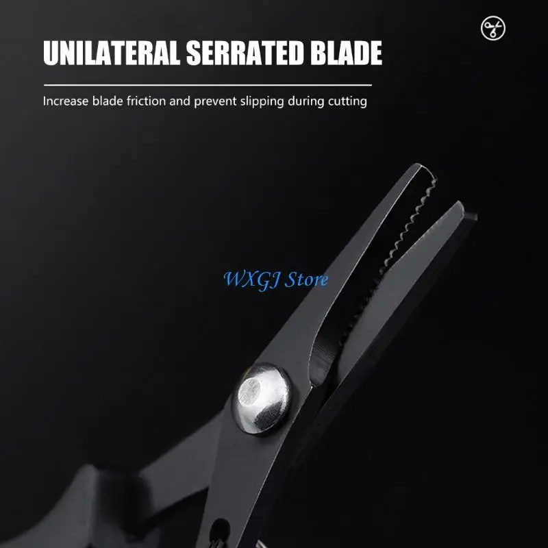 37JE Multifunctional Fishing Serrated Shears Fishing Line Cutter Fishing Scissors