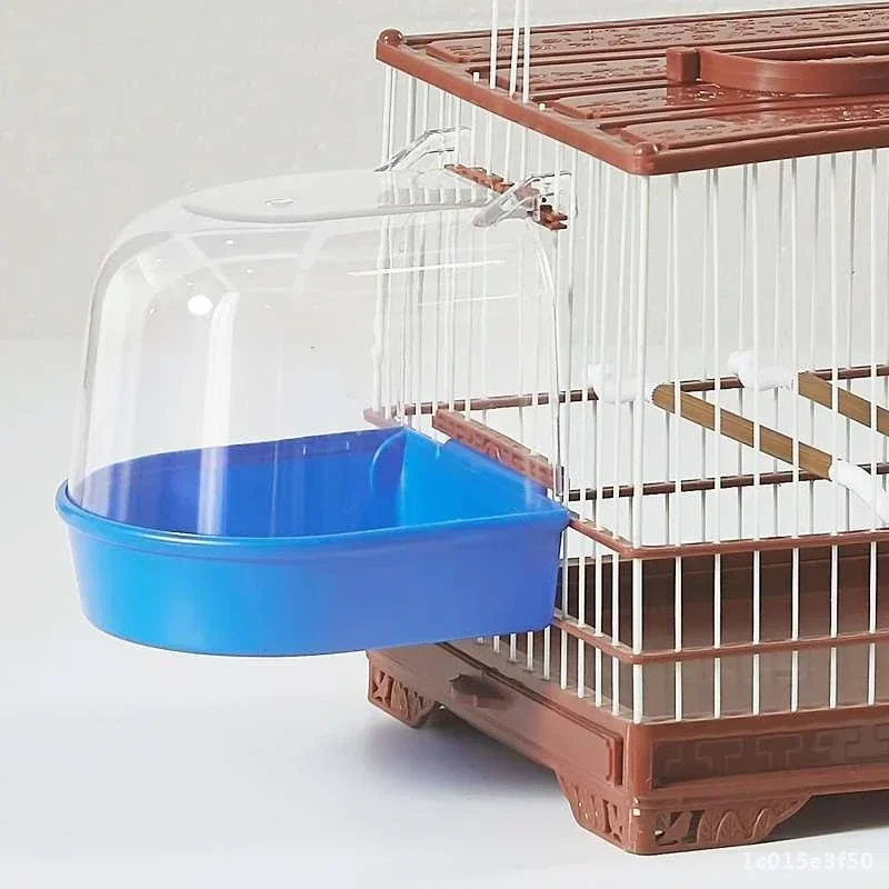 

New Hanging Bird Bath Cube Parrots Bathtub Shower Box Cage Accessory for Little Canary Budgerigar Cockatiel Lovebird