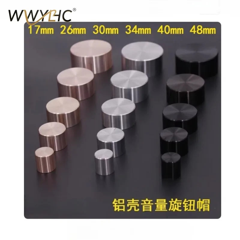 Suitable for Potentiometer Knob Cap Amplifier Chassis Audio Adjustment Matching Aluminum Volume