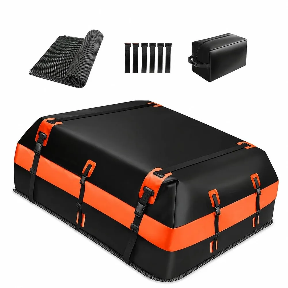 Car Rooftop Cargo Carrier for Volkswagen Atlas Peak Edition 2024 2026 Rain Resistant Car Roof Bag with Adjustable