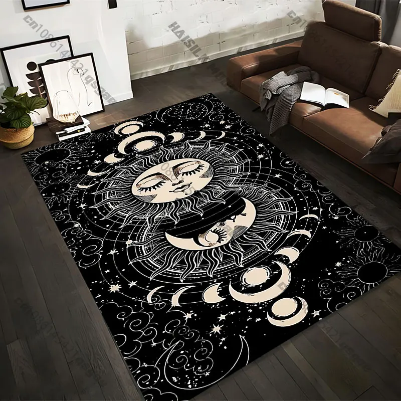 21 Sizes Celestial harmony balance cosmic cycles Printed Area Rugs for Adult Yoga Mats Living Room Decor Personalized mat