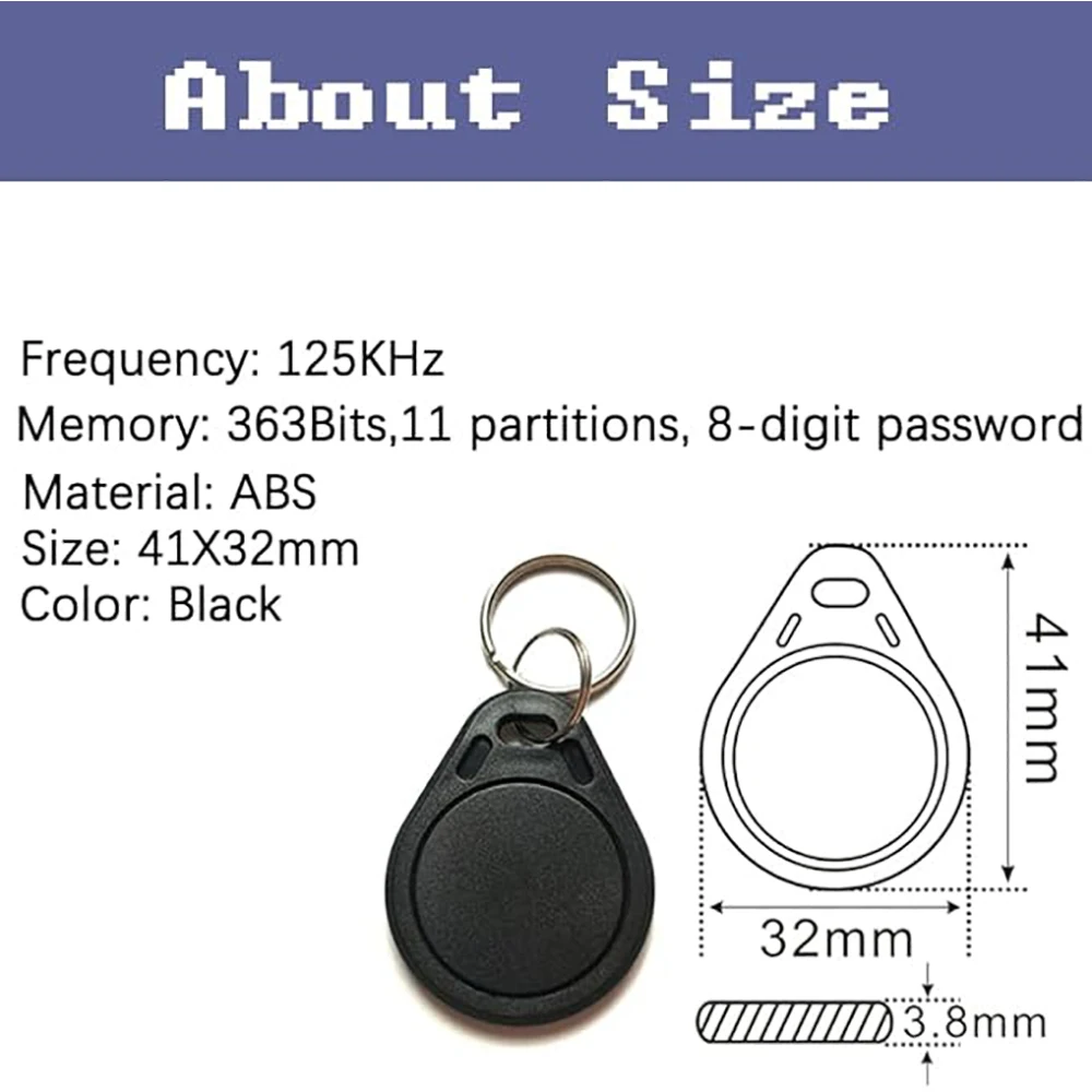 NFC Tag Ntag215 Black Keyfobs Rewritable NFC Business Card Programmable 504 Byte Memory,Compatible with Android and iPhone