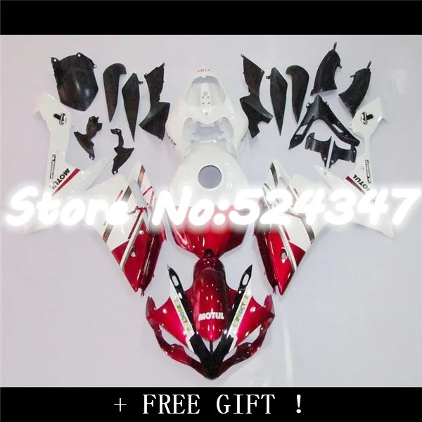 Red black white 2007 2008 YZF-R1 YZFR1 07-08 Red white  YZF1000 07 08 YZF 1000 YZF R1 07 08 for Yamaha-Hey