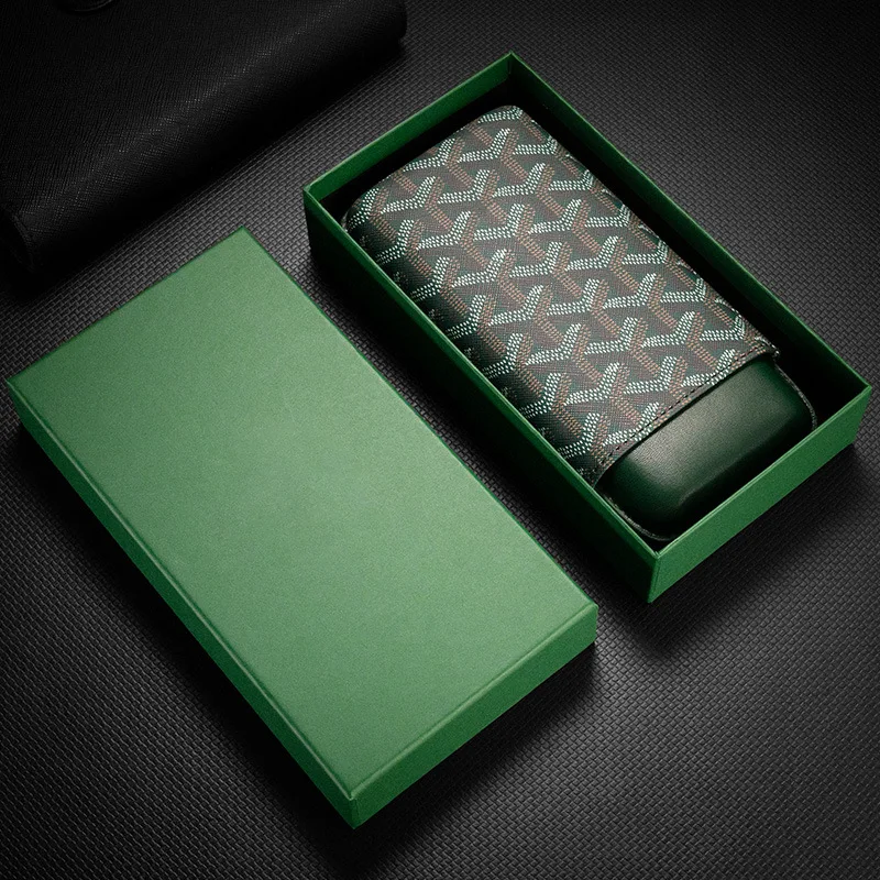 Fashionable Cigar Case with Crocodile Grain Design for Travelling and Gathering