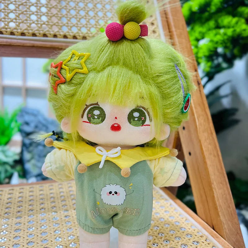 20cm Kawaii IDol Doll Cute No Attribute Girls Baby Soft Stuffed Star Dolls Anime Cartoon Collection Gifts for Kids Girls Fans