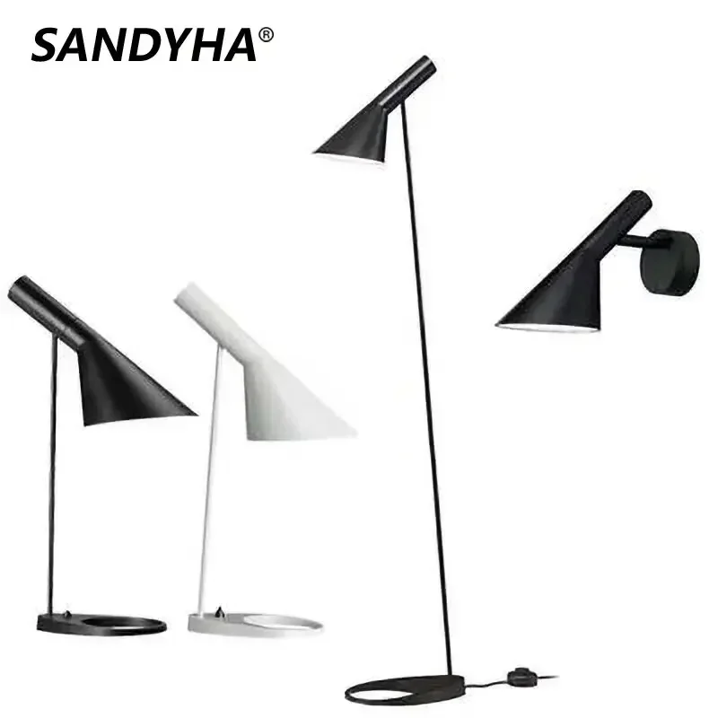 

SANDYHA Stylish Nordic Iron Art Black Floor Lamp Modern Living Room Bedroom Decorative Indoor Lighting Fixture Perfect for Home