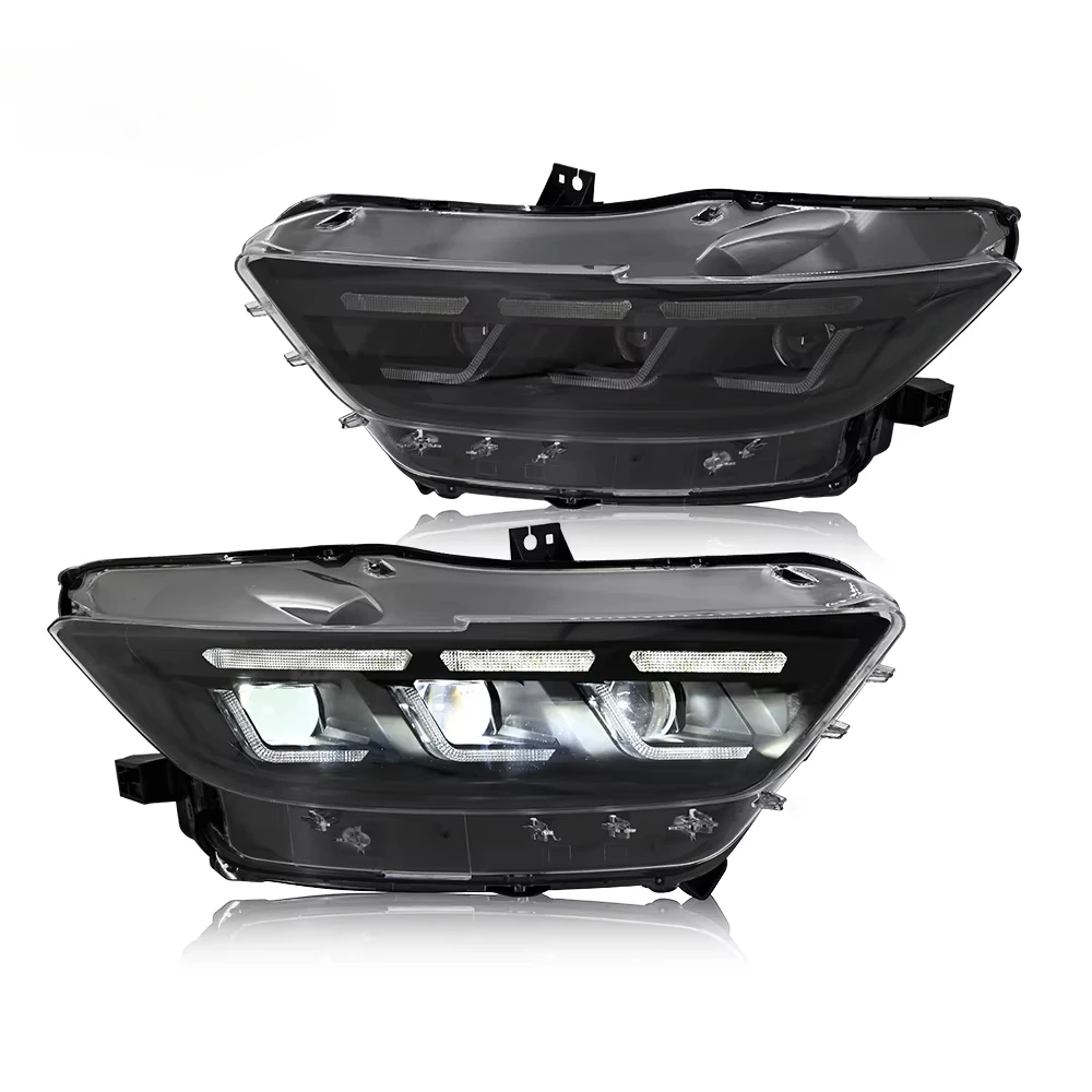 LED Headlights Fit for Ford Mustang 2015 2016 2017 Head Front Lamps Assembly