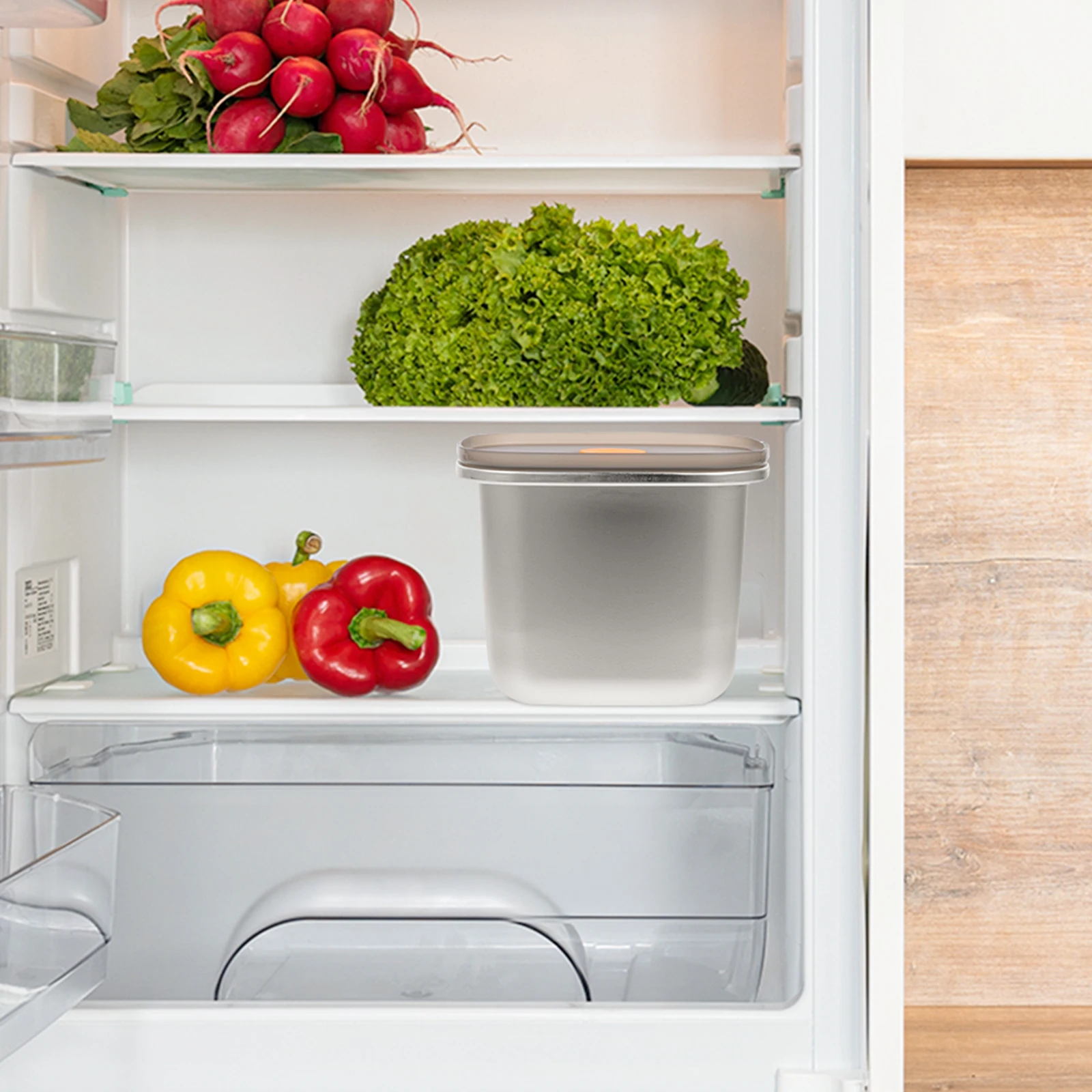 

Refrigerator Storage Containers Fridge Sealing Case Leakproof Food Box Holder Fruit Fresh Keep Container Storage