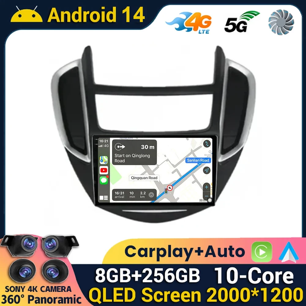 

Беспроводной Carplay Android 14, автомобильный радиоприемник, мультимедиа для Chevrolet Trax 2014 2015 2016, навигация, GPS, RDS, стерео головное устройство