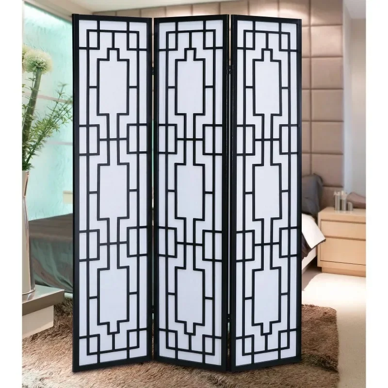 

Roundhill Furniture 3 Panel Sudoku Room Divider Screen Wood Panel Room Divider Panel Room Partition Folding Screen