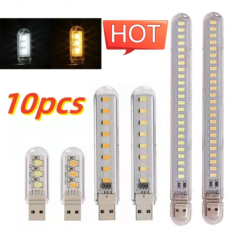 10 قطعة USB LED كتاب أضواء 2-24 المصابيح مصلحة الارصاد الجوية 5630 5730 LED لمبة 5 فولت مدخلات الطاقة الأبيض 5000-6500 كيلو الدافئة الأبيض 3000-3500 كيلو USB ضوء الليل