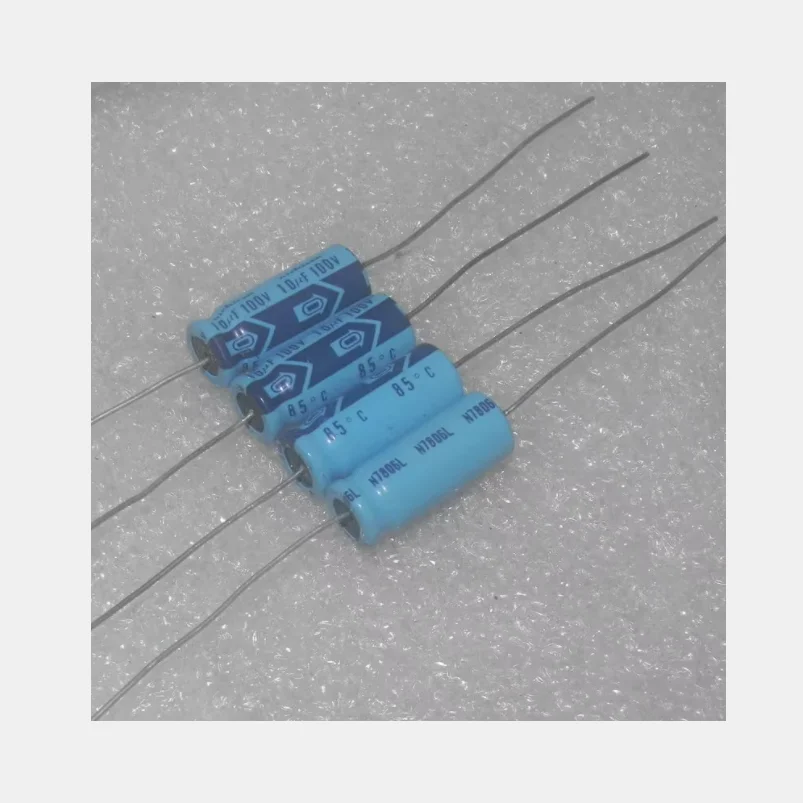 Nichicon antique model 100V 10UF exclusive axial aluminum electrolytic capacitor. Dimensions: 8 * 20mm.