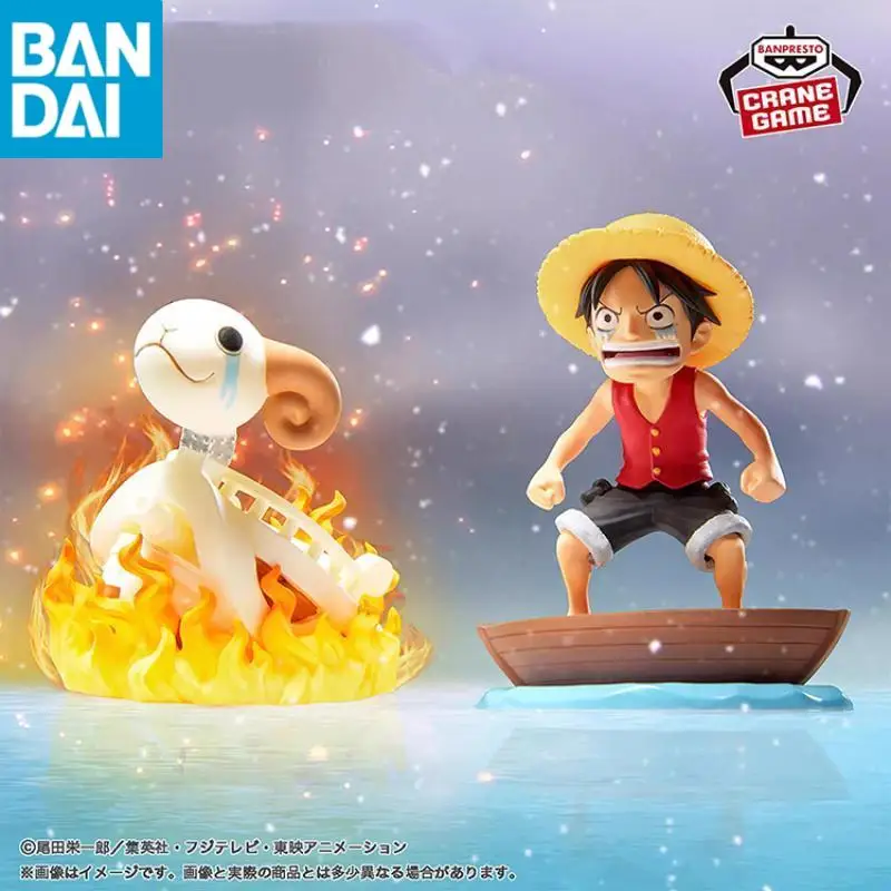 

In Stock Genuine Bandai Namco Banpresto One Piece Monkey D Luffy Bid Farewell Going Merry About 8Cm Pvc Figure Model Toy Gift