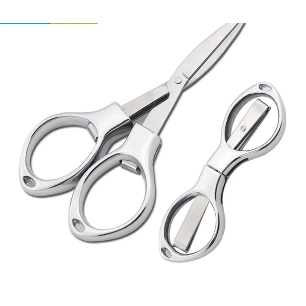 New Travel Folding Scissors Stainless Steel Eight Character Glasses Scissors Fishing Line Chinese Style